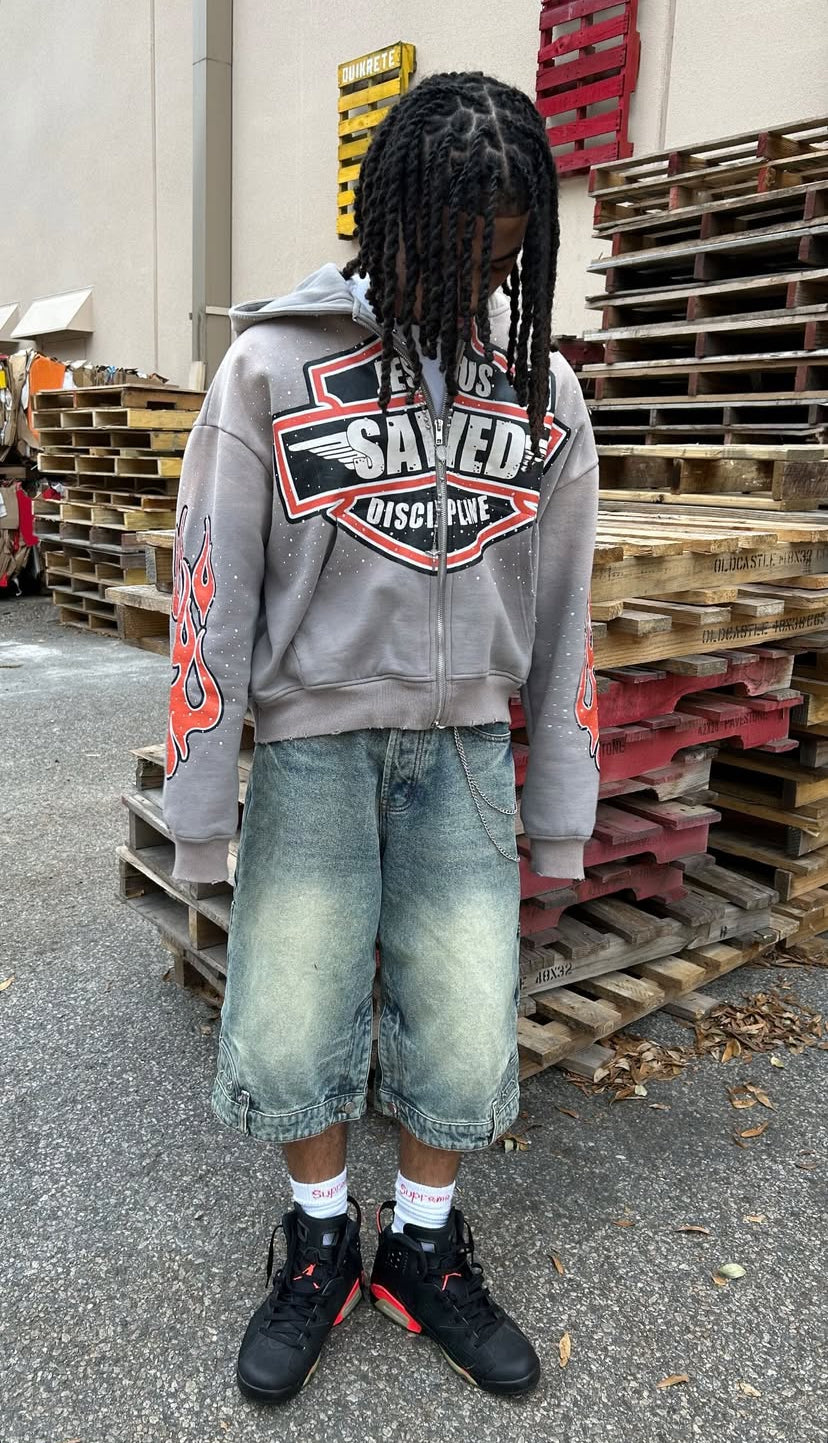 “Saved” Zip Up