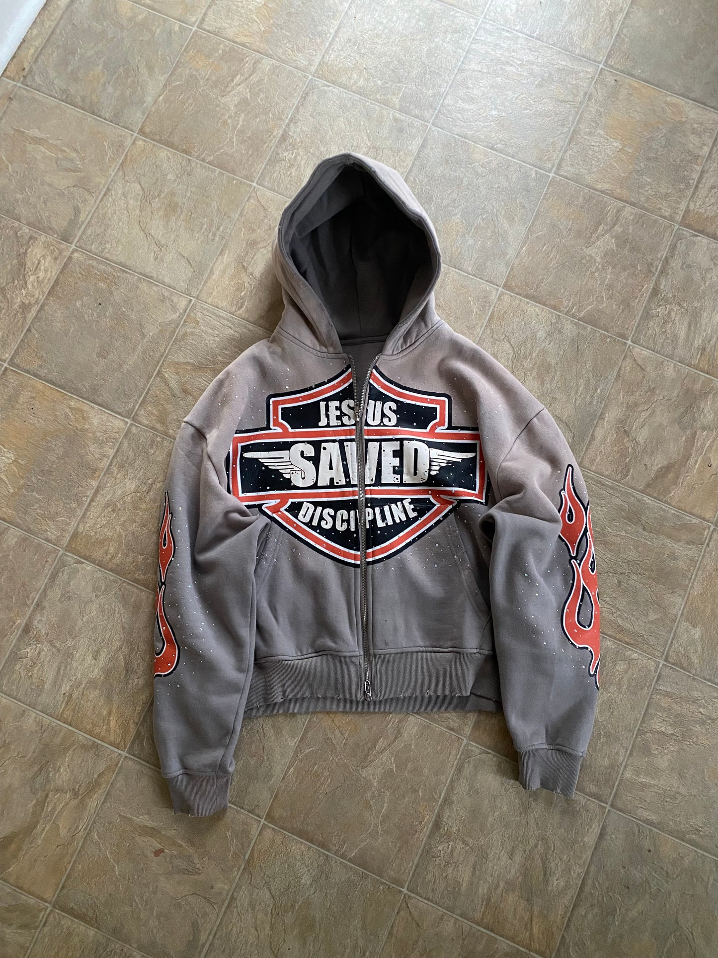 “Saved” Zip Up