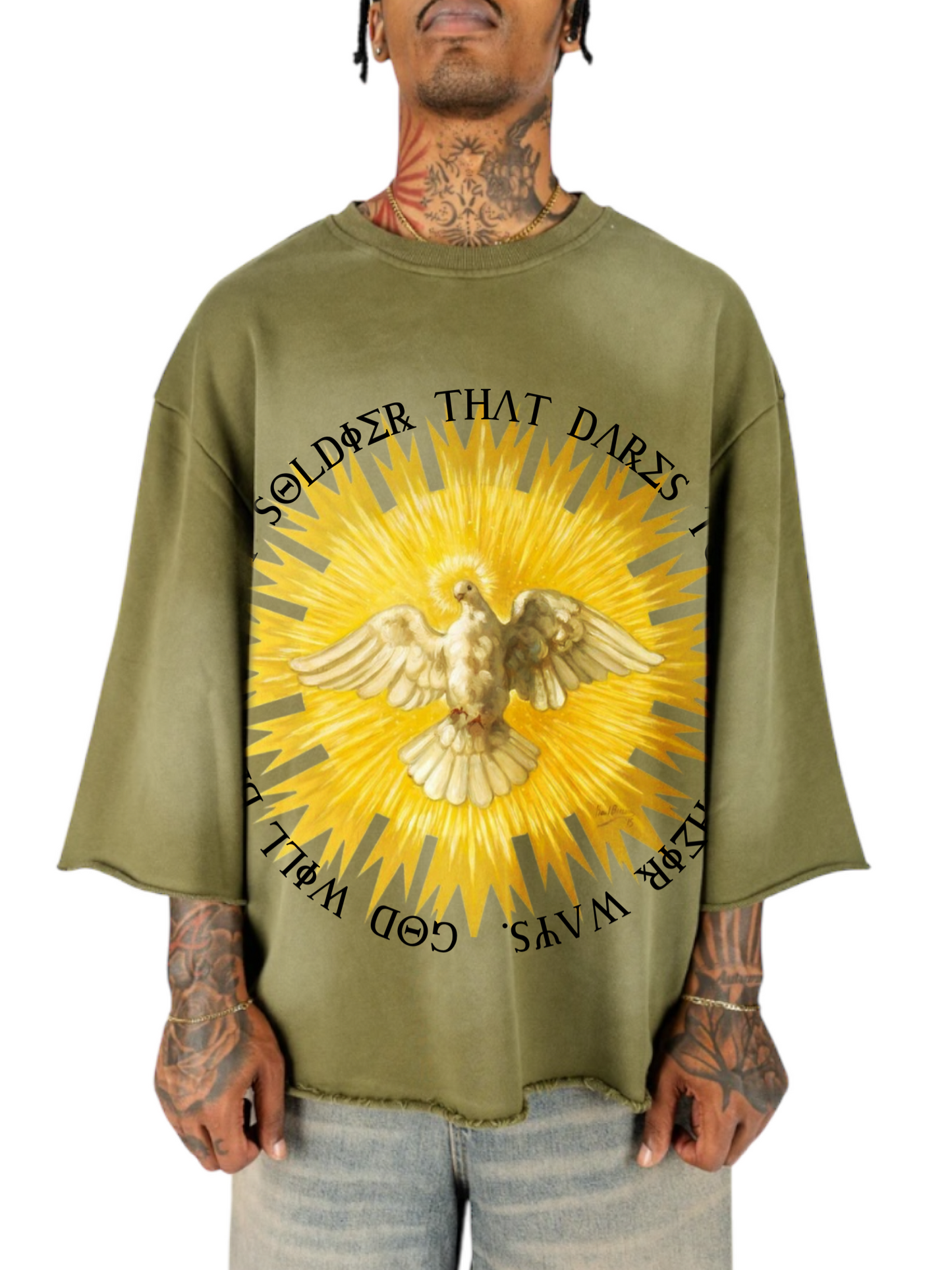 “God’s Dare” Cut Sleeve Sweater